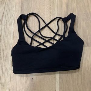 lulu lemon Black Sports Bra with net back